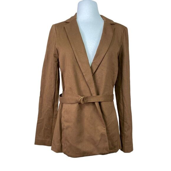 Tahari Belted Blazer Size 8 Brown - Picture 1 of 8